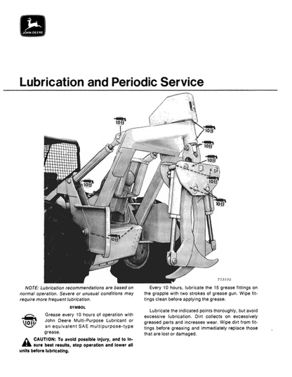 John Deere 3605 Grapple Operation & Maintenance Manual