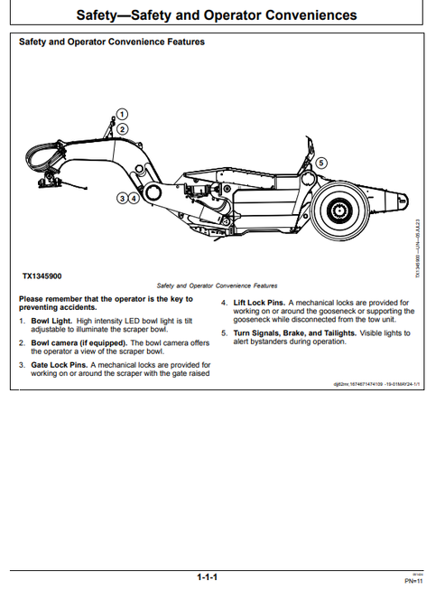 John Deere 3812 Ejector Scraper Operation Manual OMT481101X019