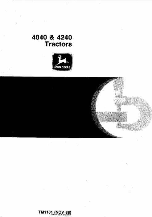 John Deere 4040-4240 Tractor Technical Service Repair Manual PDF