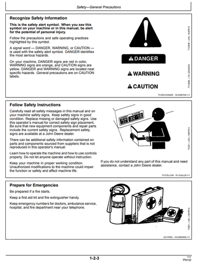 John Deere 40 P Excavator Operating Instructions Manual PDF