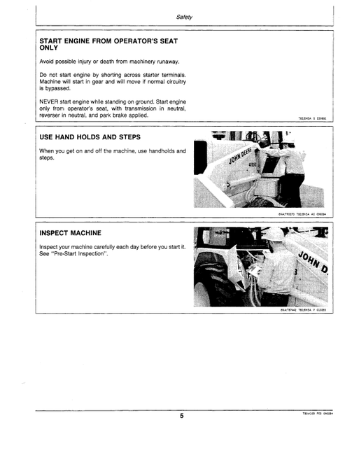 John Deere 410B Backhoe Loader Operation & Maintenance Manual PDF