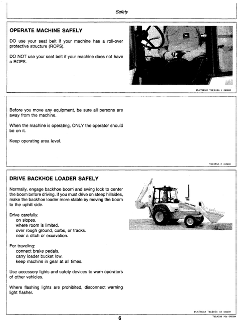John Deere 410B Backhoe Loader Operator Manual PDF