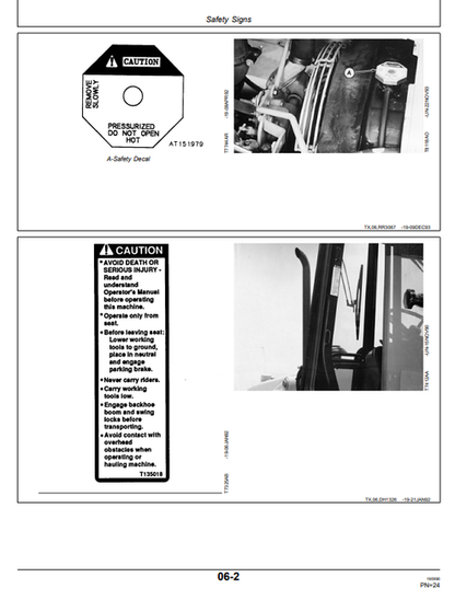 John Deere 410D & 510D Backhoe Loader Technical Operator Manual