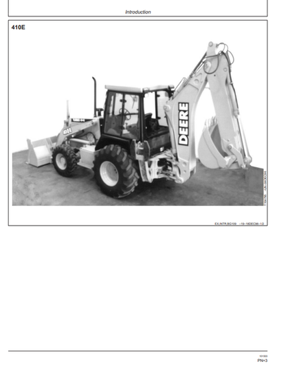 John Deere 410E Backhoe Loader Operation & Maintenance Manual PDF