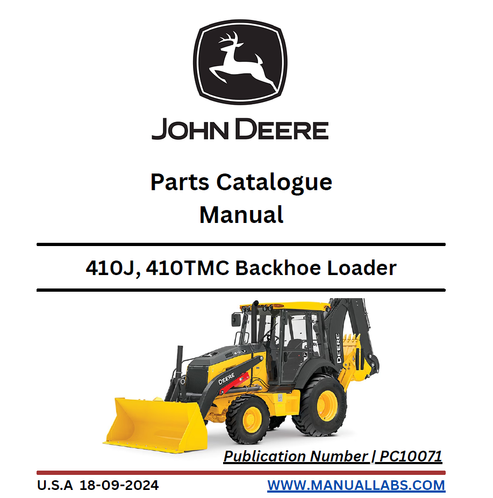 John Deere 410J, 410TMC Backhoe Loader Parts Catalogue Manual PC10071