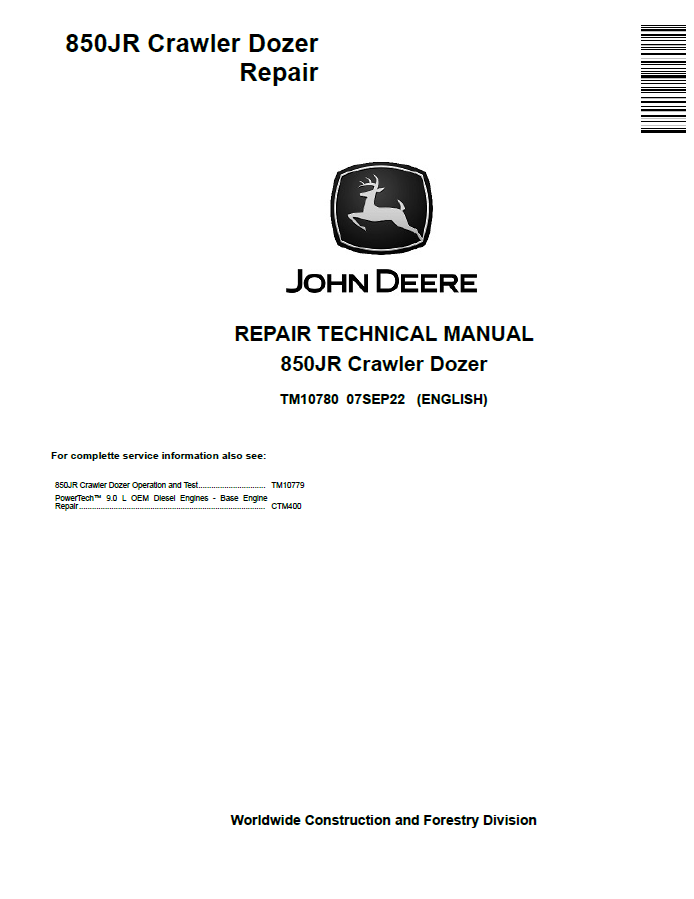 John Deere 410K Backhoe Loader Repair Technical Manual TM12500 PDF