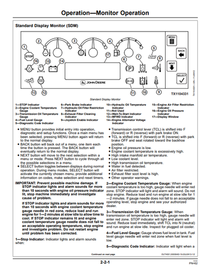 John Deere 410K Backhoe Loader Technical Operator Manual