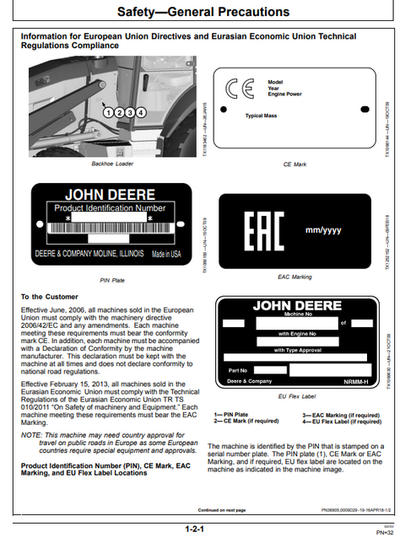 John Deere 410L Backhoe Loader Operating Manual PDF
