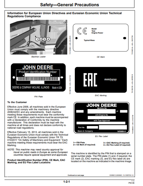 John Deere 410L Backhoe Loader Operation & Maintenance Manual PDF