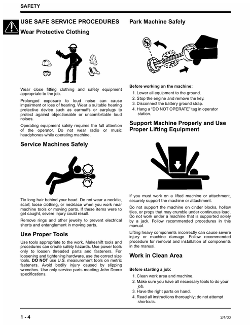 John Deere 415 455 Tractor Technical Service Manual PDF