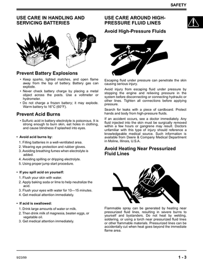 John Deere 425 445 455 Technical Service Manual TM1517 PDF