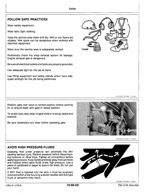 John Deere 430 530 Baler Repair & Technical Service Manual