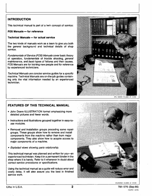 John Deere 430 530 Round Baler Service Repair Manual TM1276