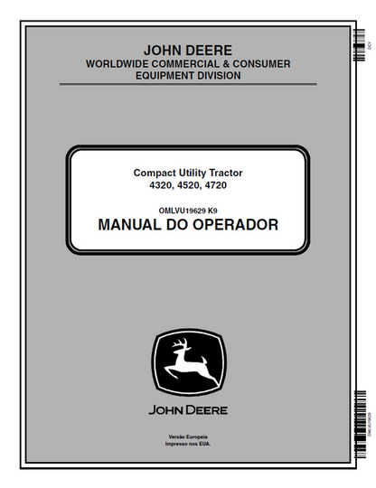 John Deere 4320 4520 4720 Compact Utility Tractor Operator Manual