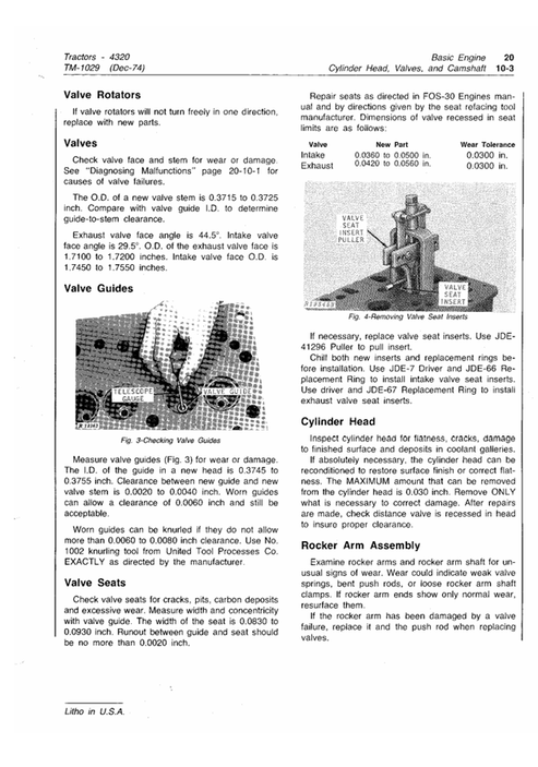 John Deere 4320 Tractor Service & Repair Technical Manual TM1029
