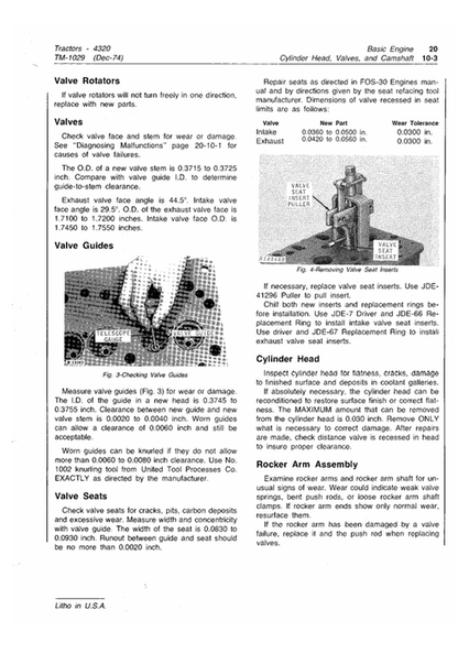 John Deere 4320 Tractor Service & Repair Technical Manual TM1029