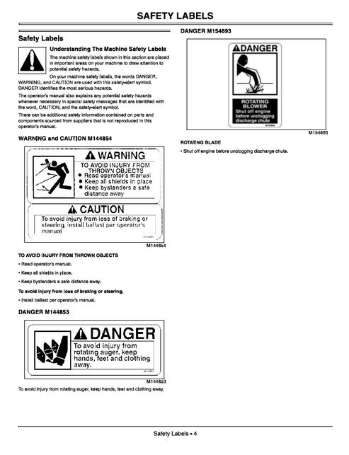 John Deere 44-Inch Snowblower Installation & Operator Manual OMM163342