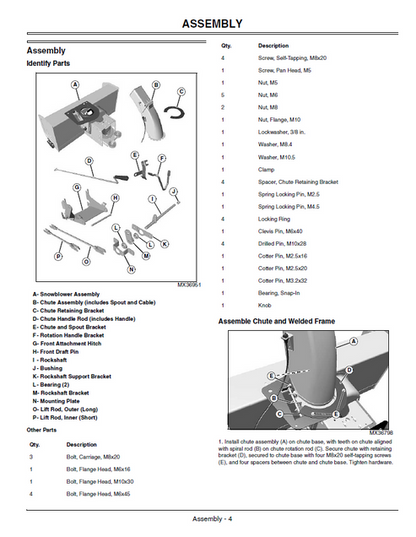 John Deere 44-Inch Snowblower OMM151683 Operator & Service Manual
