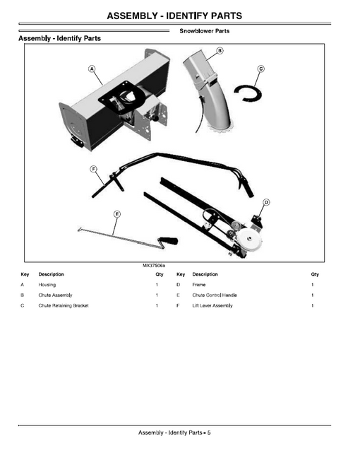 John Deere 44-Inch Snowblower Service & Maintenance Manual OMM163342
