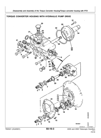 John Deere 4400–4500 Telehandler Technical Maintenance Manual TM4541