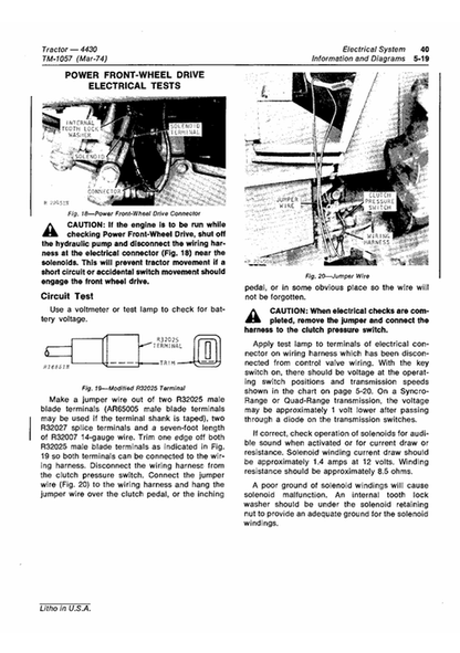 John Deere 4430 Tractor Workshop Technical Manual TM1057