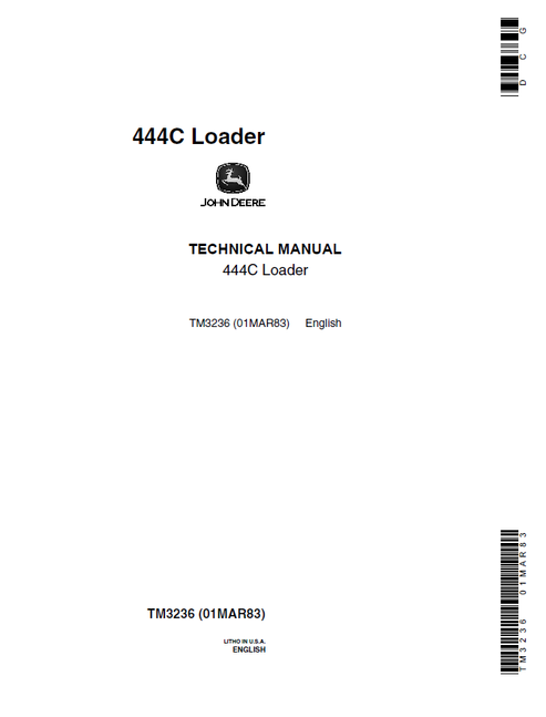 John Deere 444C Loader Technical Manual TM3236