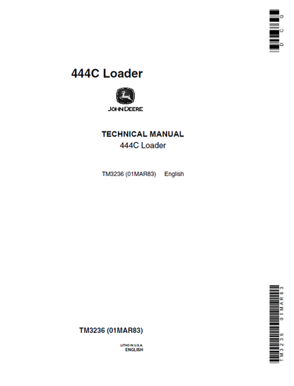 John Deere 444C Loader Technical Manual TM3236