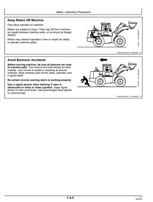 John Deere 444J, 544J & 624J Wheel Loader Operator Manual