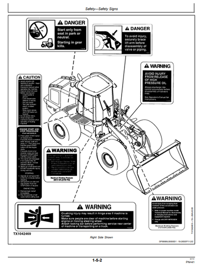 John Deere 444K Loader Manual OMT227993 PDF