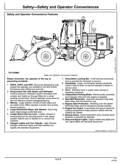 John Deere 444K Loader Operation & Maintenance Manual
