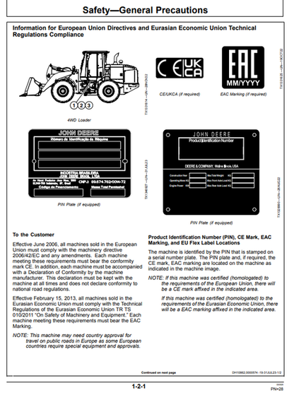 John Deere 444 G-Tier 4WD Loader Operator Guide PDF