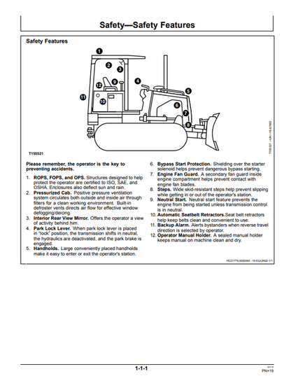 John Deere 450H, 550H & 650H Crawler Dozer Operation & Maintenance Manual PDF