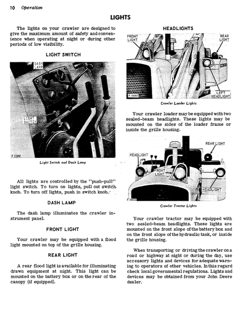 John Deere 450 Crawler Operating Guide OMT32592