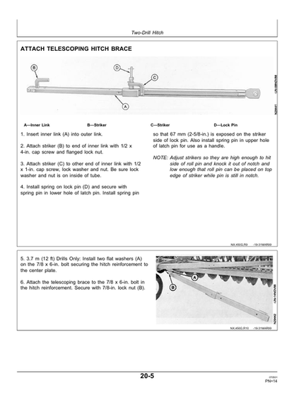 John Deere 450 Grain Drill Row Marker Setup Manual PDIN200653