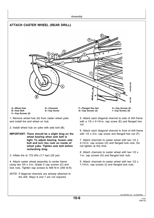 John Deere 450 Series Hydraulic Folding Hitch Pre-Delivery Manual