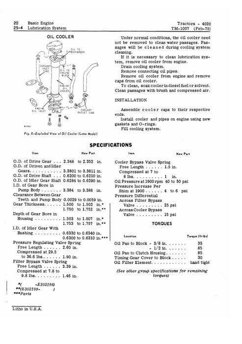 John Deere 4520 Tractor Service & Technical Manual TM1007 PDF
