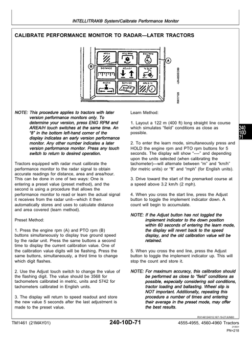 John Deere 4555-4960 Tractor Service Operation Technical Manual TM1461