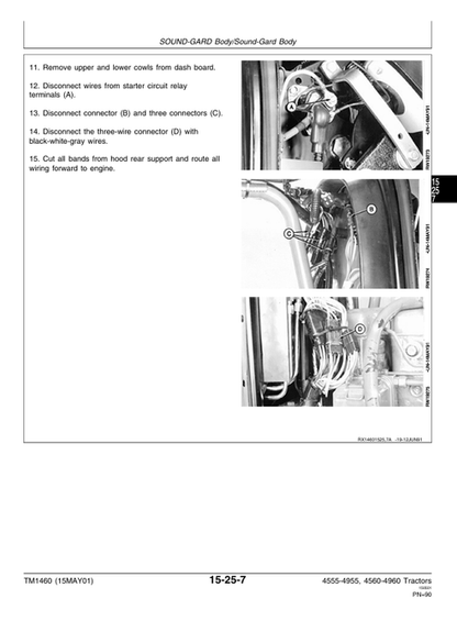 John Deere 4555 4755 4955 Tractor Repair Service Manual