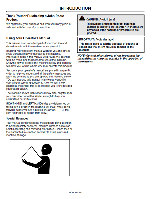 John Deere 455 Lawn Garden Tractor Manual OMM144040 PDF