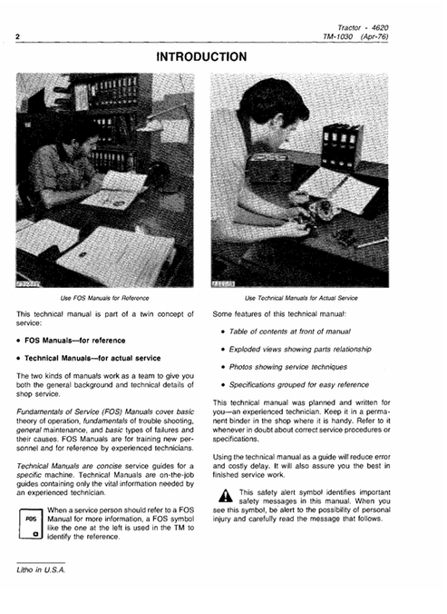 John Deere 4620 Tractor Service & Technical Manual PDF
