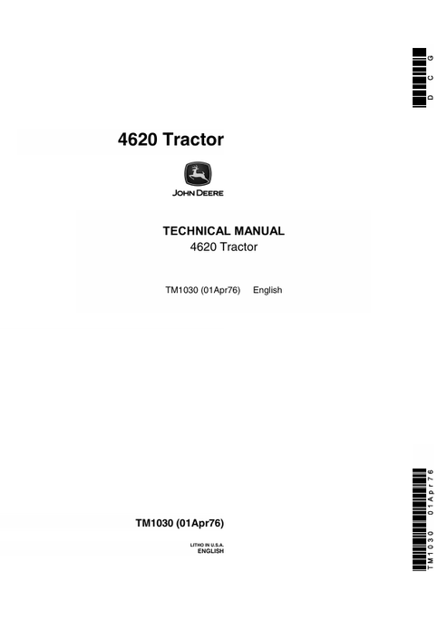 John Deere 4620 Tractor Technical Manual TM1030