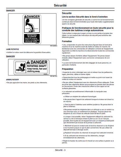 John Deere 47-Inch Quick-Hitch Snowblower Operator & Service Manual