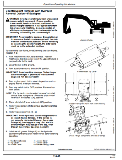 John Deere 470GLC Excavator Manual OMT293261