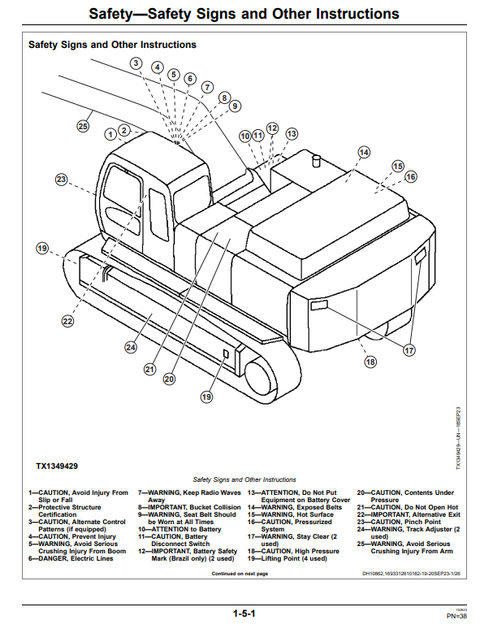 John Deere 470GLC Excavator Manual PDF OMT385302X19