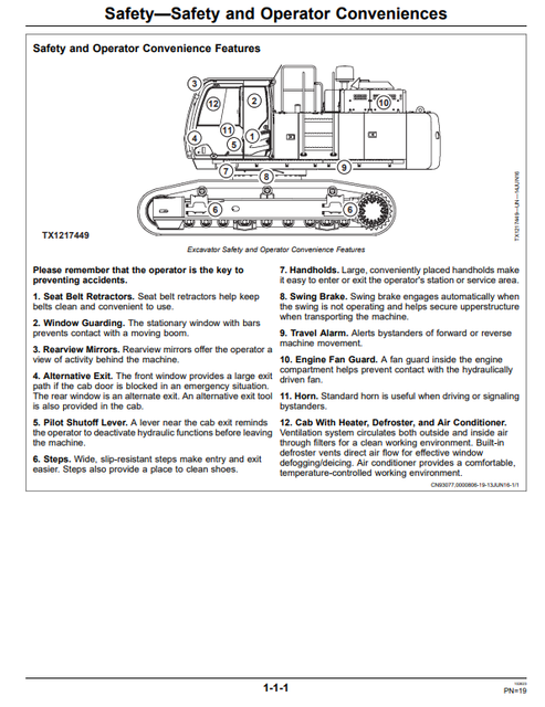 John Deere 470GLC Excavator Operation & Maintenance Manual 