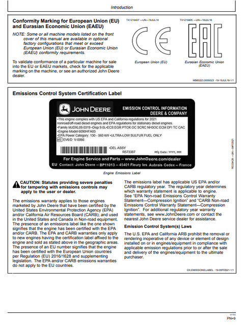 John Deere 470GLC Excavator Operation & Maintenance Manual PDF