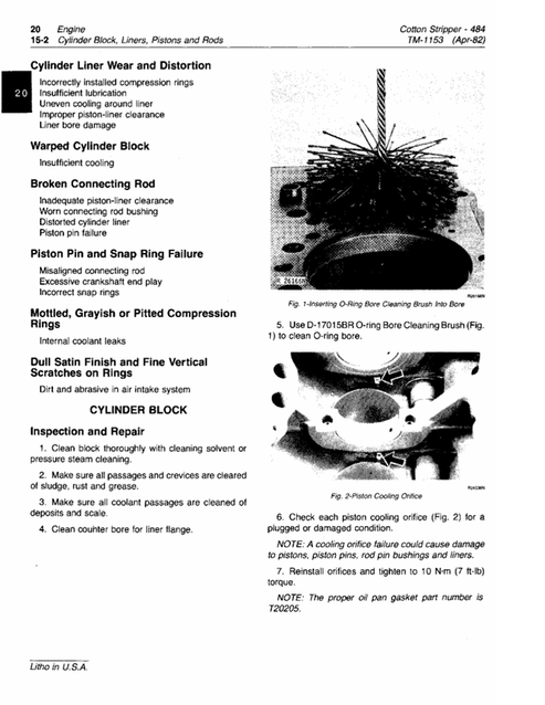 John Deere 484 Cotton Stripper Technical Service Manual PDF