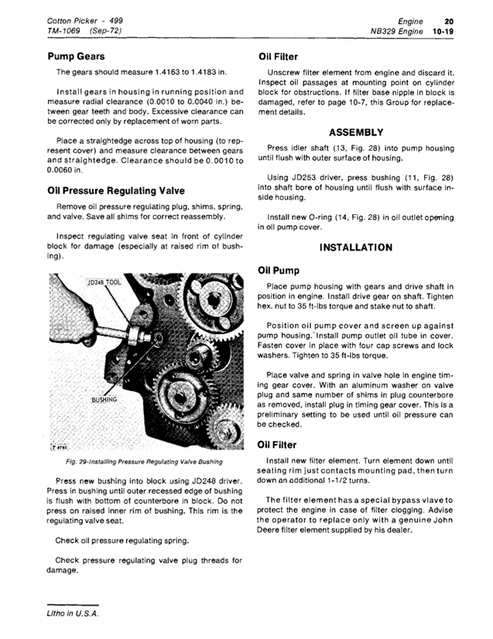 John Deere 499 Cotton Picker Diagnostic Technical Manual TM1069