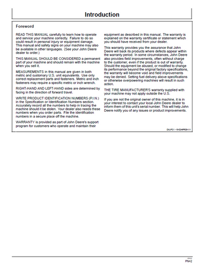 John Deere 5050E Tractor Operation & Maintenance Manual