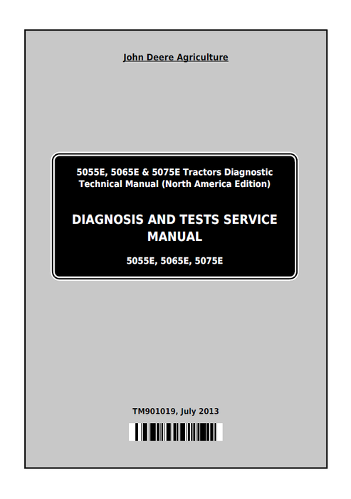 John Deere 5055E 5065E 5075E Diagnostic & Test Manual TM901019